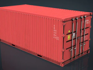 contenitore rosso Modello 3D