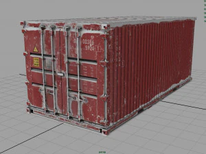 contenitore rosso Modello 3D