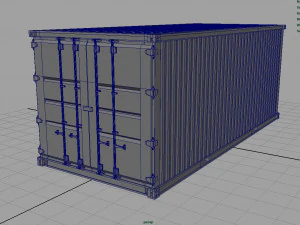 contenitore rosso Modello 3D