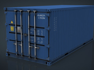 container blue 3D मॉडल