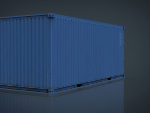 container blue 3D मॉडल