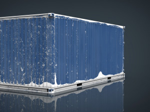 container blue 3D मॉडल