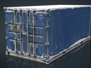 pojemnik w kolorze niebieskim Model 3D