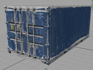 container blue 3D मॉडल