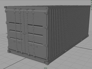 container blue 3D मॉडल