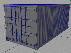 container blue 3D मॉडल