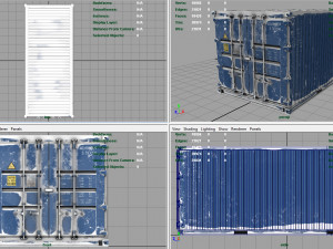 container blue 3D मॉडल