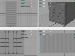 container blue 3D मॉडल