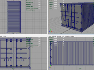 container blue 3D मॉडल