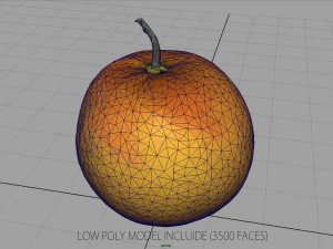 pomarańczowy Model 3D