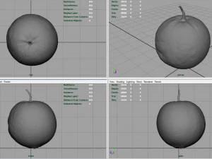 pomarańczowy Model 3D