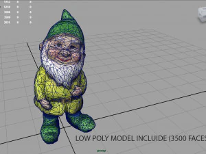 gnomo da giardino 4 Modello 3D