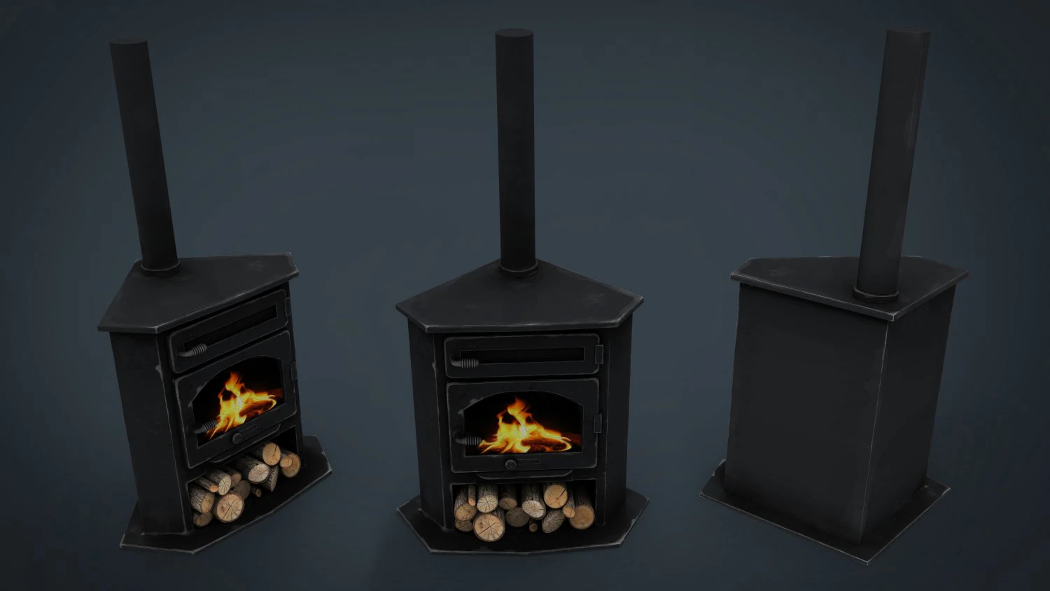 corner stove 3D Model .c4d .max .obj .3ds .fbx .stl .blend 