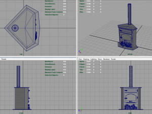corner stove 3D Model