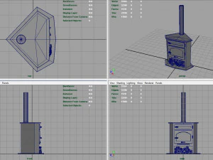 corner stove 3D Model