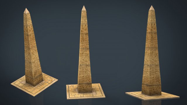 obelisk 3D Model .c4d .max .obj .3ds .fbx .stl .blend 