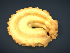 danish butter cookie 1 Modelo 3D