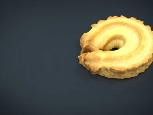 danish butter cookie 1 3D Model