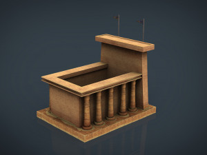 egyptian temple Modello 3D