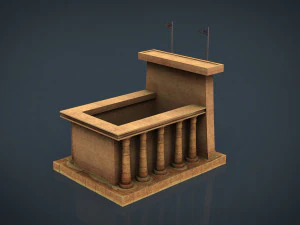 египетский храм 3D Модель