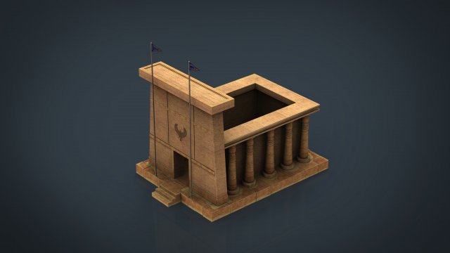 Egyptian Temple 3D Модель In Здания 3DExport