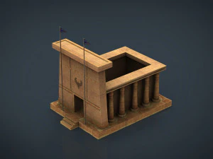 египетский храм 3D Модель