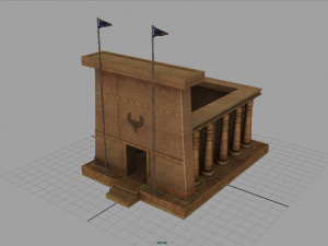 egyptian temple Modello 3D
