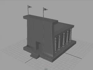 египетский храм 3D Модель