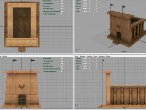египетский храм 3D Модель