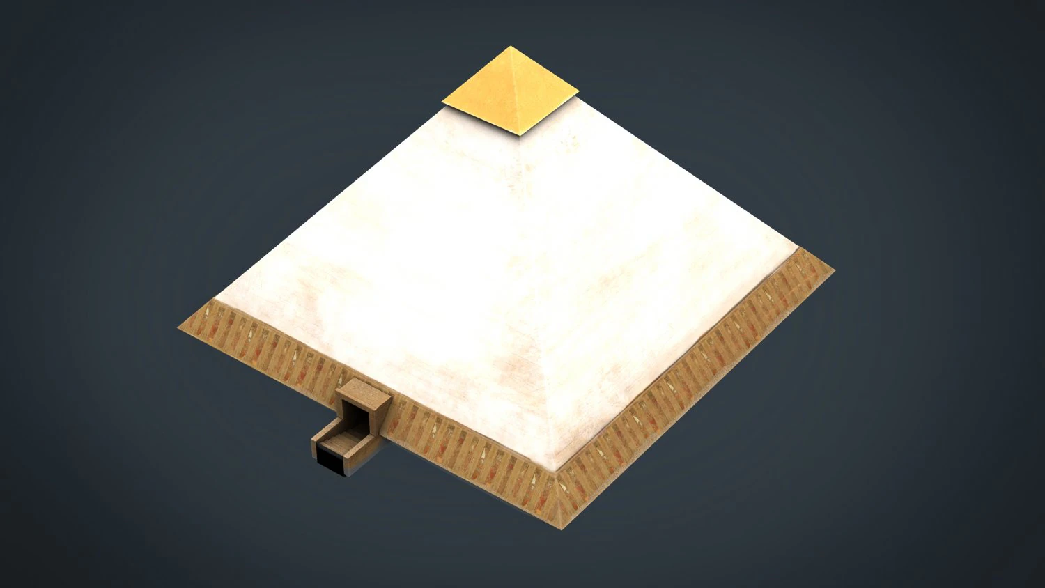 egyptian pyramid 3D Model .c4d .max .obj .3ds .fbx .stl .blend 