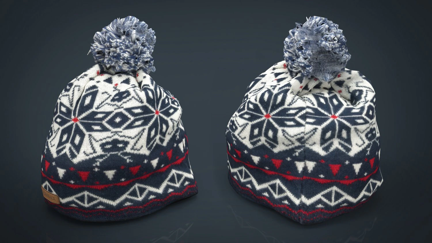 winter hat 3 3D Model .c4d .max .obj .3ds .fbx .stl .blend