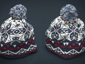 winter hat 3 3D Model