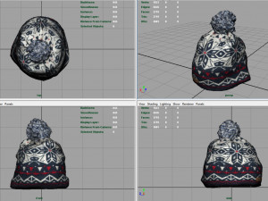 winter hat 3 3D Model