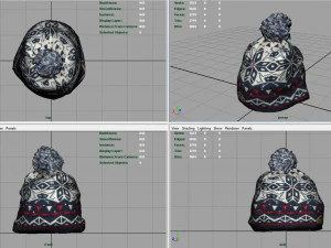 winter hat 3 3D Model