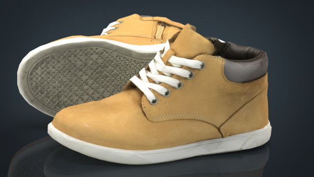 leather boots 2 3D 모델 .c4d .max .obj .3ds .fbx .stl .blend 