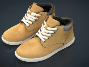 leather boots 2 3D Model