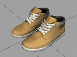 leather boots 2 3D Model