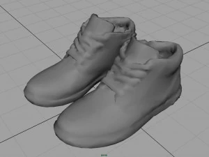 leather boots 2 3D Model