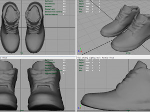 leather boots 2 3D 모델