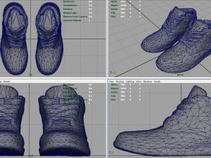 leather boots 2 3D Model