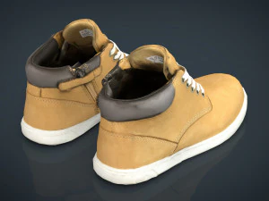 leather boots 2 3D Model
