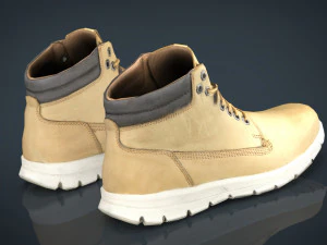leather boots 3 3D Model