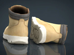 leather boots 3 3D Model