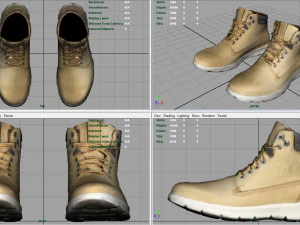 leather boots 3 3D Model