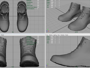 leather boots 3 Modelo 3D