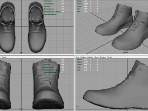 leather boots 3 3D Model
