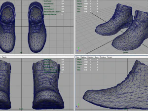 leather boots 3 3D Model