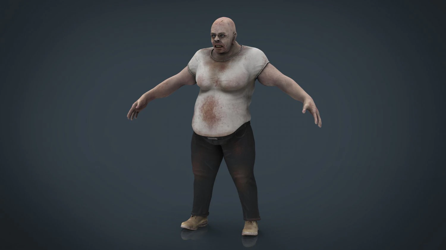 胖僵尸 3D 模型 .c4d .max .obj .3ds .fbx .stl .blend