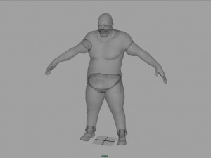 fat zombie Modelo 3D