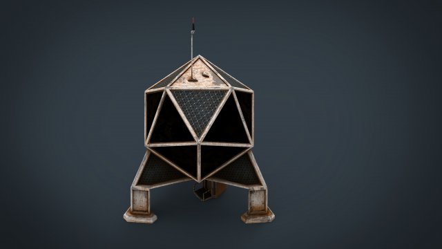 sci-fi colony building 3D Model .c4d .max .obj .3ds .fbx .stl .blend 